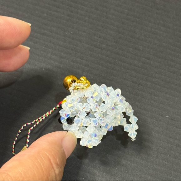 NWT Handmade Crystal Beaded Seal Charm with Swarovski Crystals - Picture 3 of 7